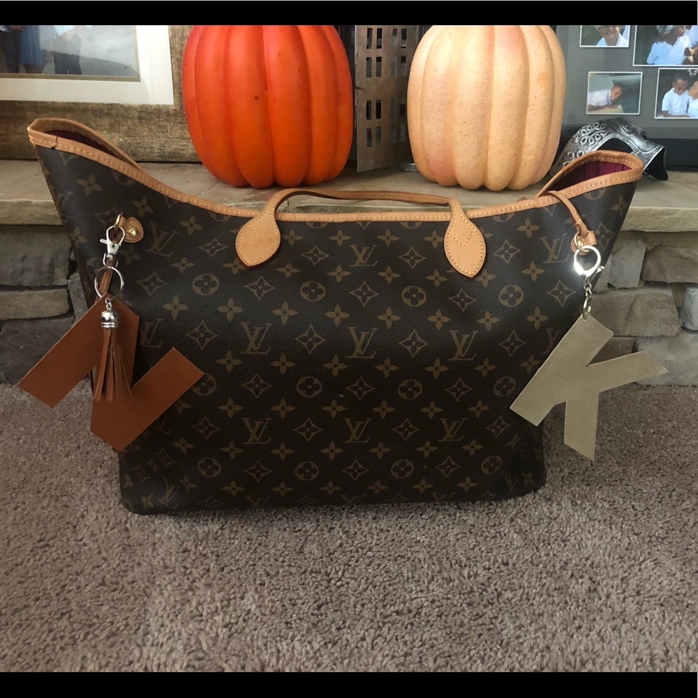 Large Faux Leather Bag Charms